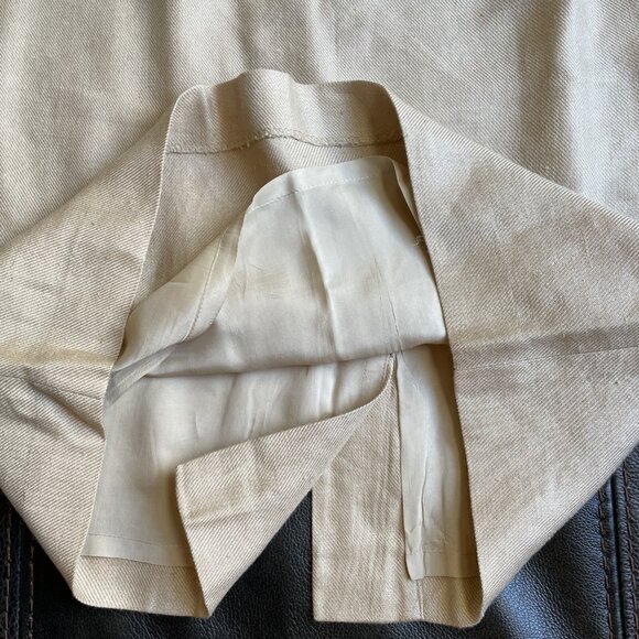 Anne Klein II Women’s Sz 10 Beige Made In USA Back Slit Button Skirt Lined - Picture 4 of 7